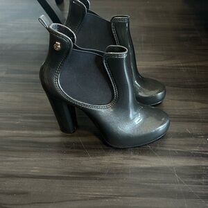 Lemon Jelly Rain Boots with Heels